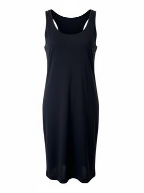 Black Sleeveless Scoop Neck Mini Dress -